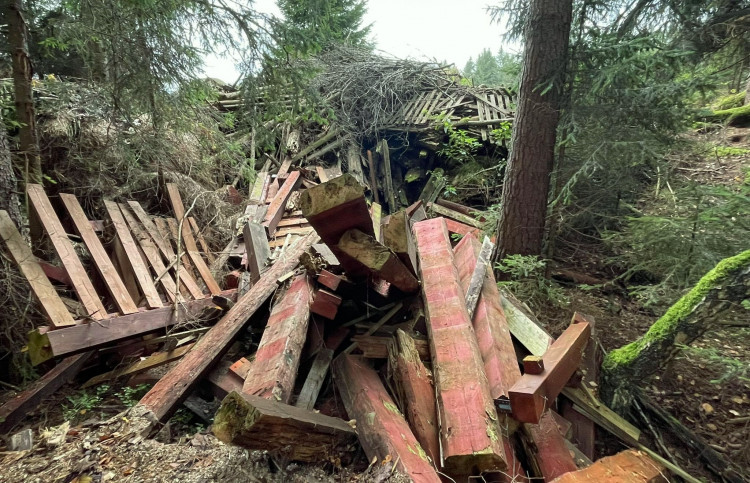 FOTOGALERIE: Černá skládka srdci v NP Šumava