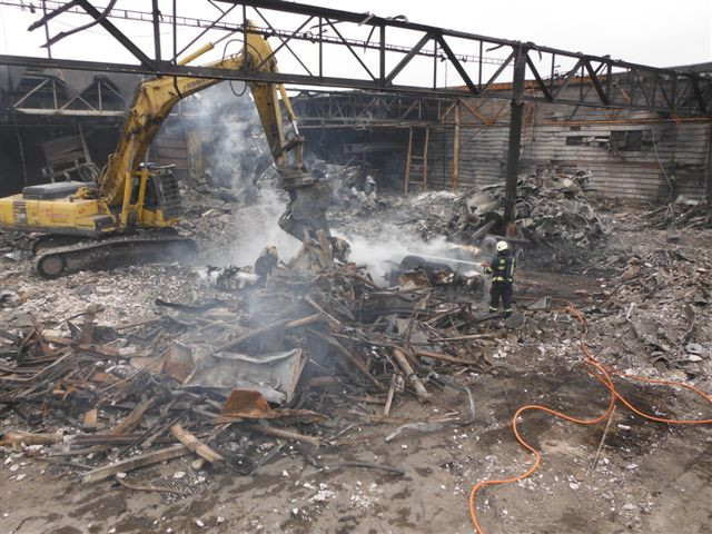  Požár výrobní haly Mileta v Hořicích v roce 2012