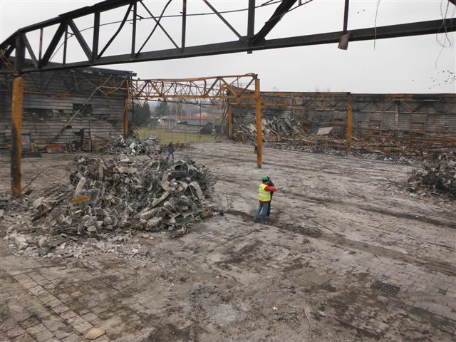 Požár výrobní haly Mileta v Hořicích v roce 2012