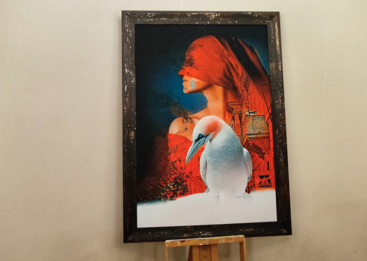 Roman Řehák představil novou výstavu obrazů z mobilu. Na vernisáži zahrál Felix Slováček