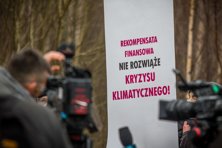Demonstrace u polského dolu Turów