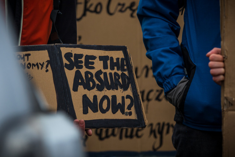 Demonstrace u polského dolu Turów