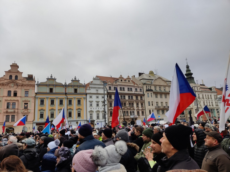 FOTOGALERIE: Demonstrace proti povinnému očkování