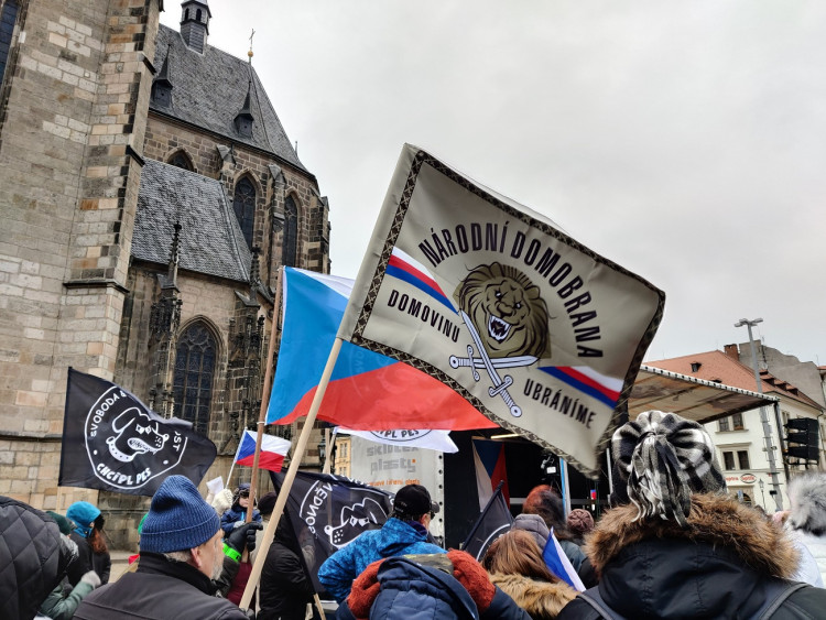FOTOGALERIE: Demonstrace proti povinnému očkování