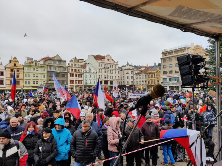 FOTOGALERIE: Demonstrace proti povinnému očkování