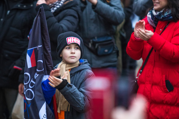 Demonstrace proti pandemickému zákonu v Liberci
