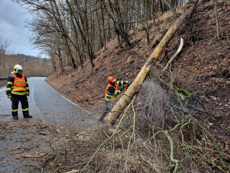 FOTOGALERIE: Silný vítr zaměstnal hasiče