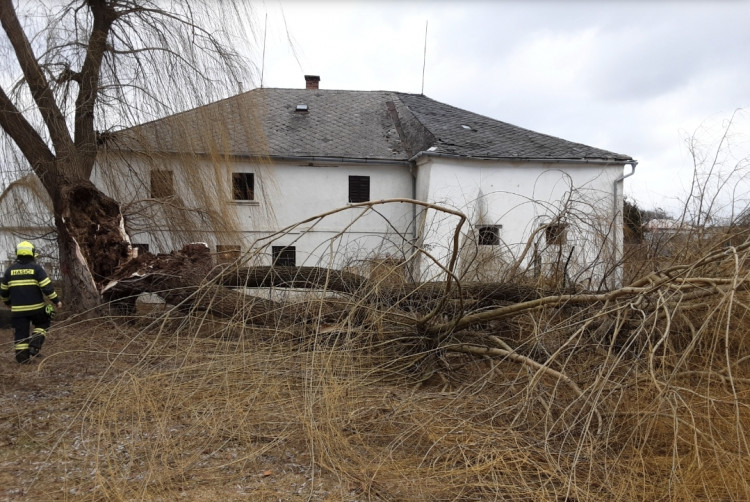 FOTOGALERIE: Silný vítr zaměstnal hasiče