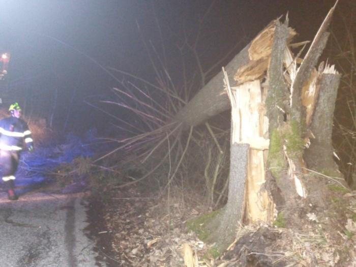 Následky silného větru hasiči řešili i o víkendu