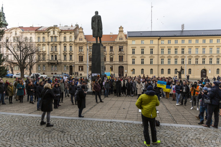 Setkání na podporu Ukrajiny v Olomouci