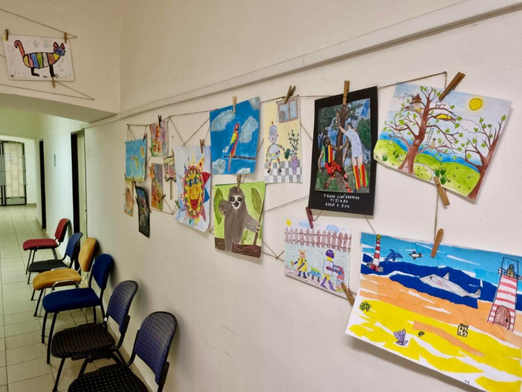 FOTOGALERIE: Dětské obrázky a ukrajinské omalovánky