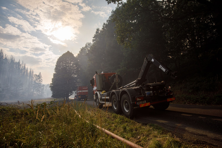 Zásah královéhradeckých hasičů v Českém Švýcarsku