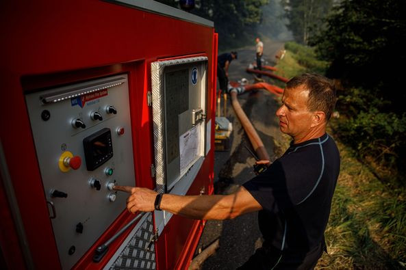 Zásah královéhradeckých hasičů v Českém Švýcarsku
