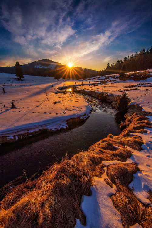 Západ slunce Hammersky potok