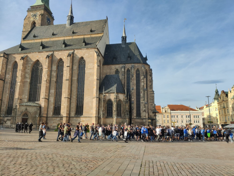 FOTOGALERIE: Fanoušci Interu Milán v Plzni