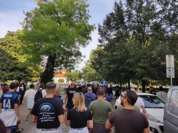 FOTOGALERIE: Fanoušci Interu Milán v Plzni