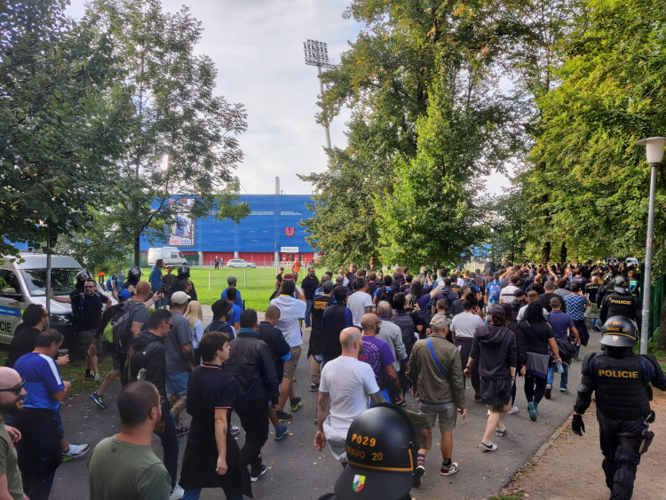 FOTOGALERIE: Fanoušci Interu Milán v Plzni