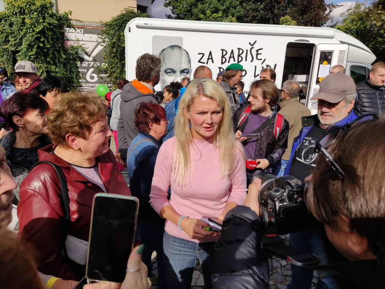 Volební mítink Jany Nagyové v Jihlavě