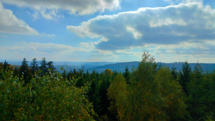 Podzim na Míchově skále