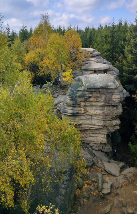 Podzim na Míchově skále