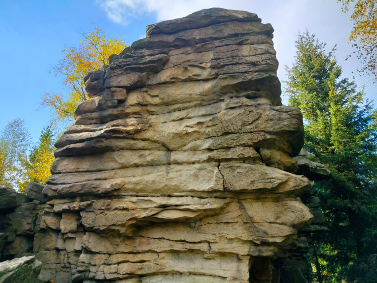 Podzim na Míchově skále