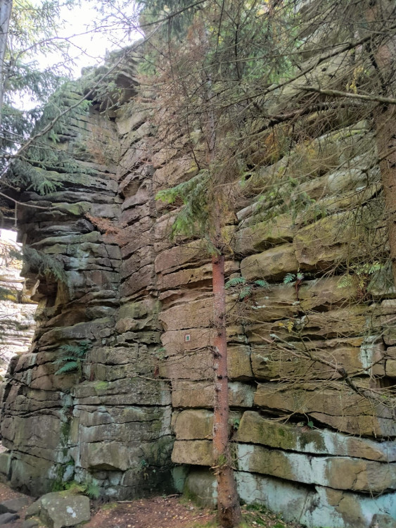 Podzim na Míchově skále