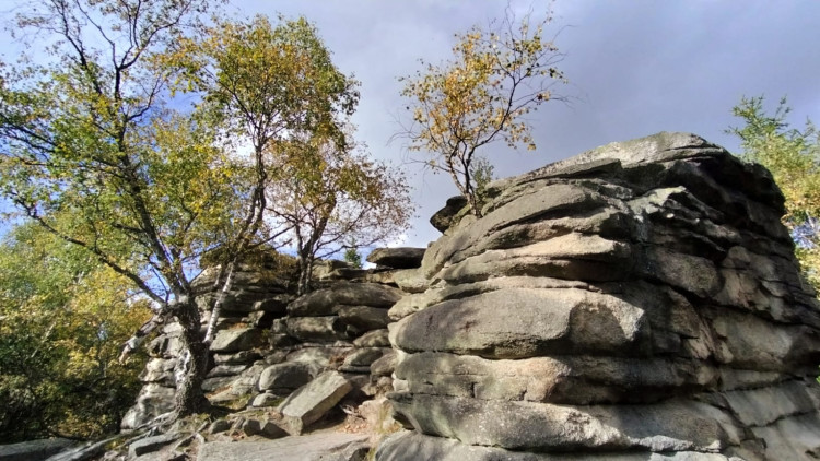 Podzim na Míchově skále