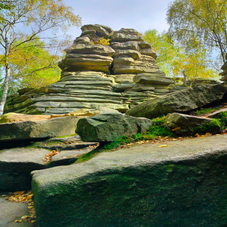 Podzim na Míchově skále