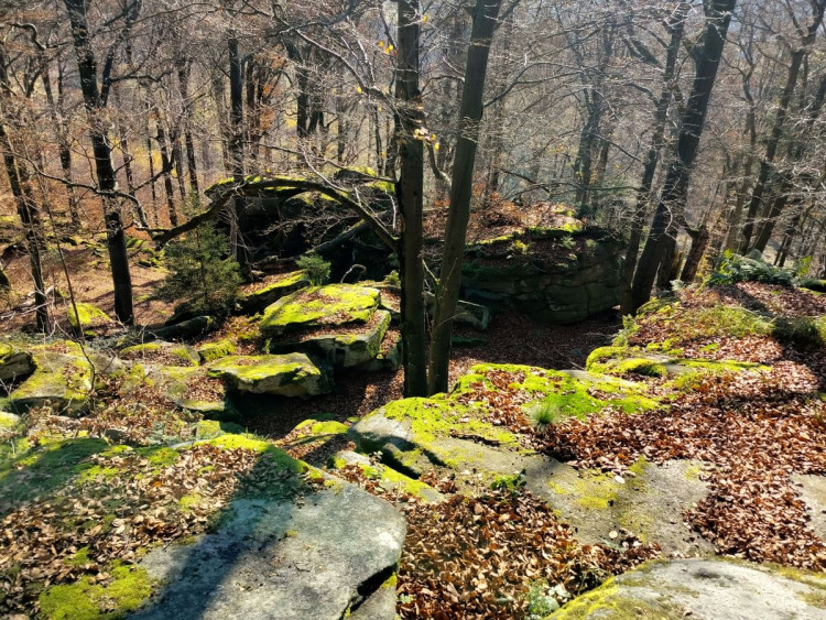 Zřícenina hradu Štamberk a kamenné moře