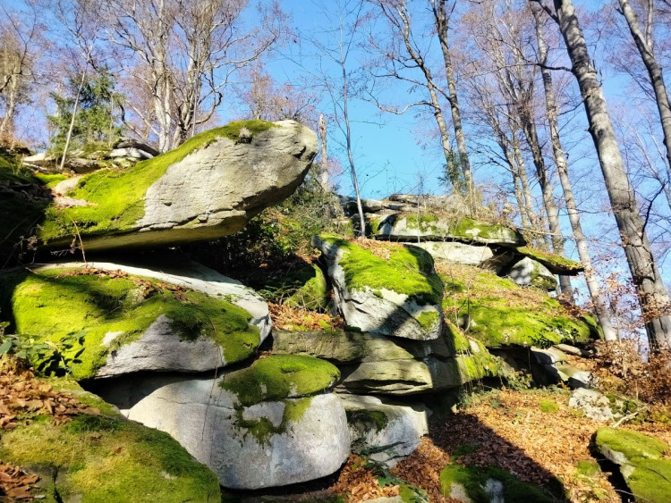 Zřícenina hradu Štamberk a kamenné moře