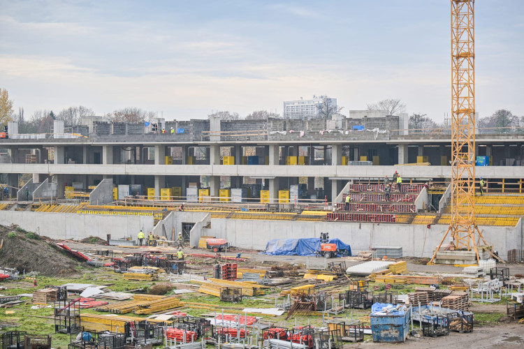 GALERIE: Stavba nového fotbalového stadionu v Hradci Králové