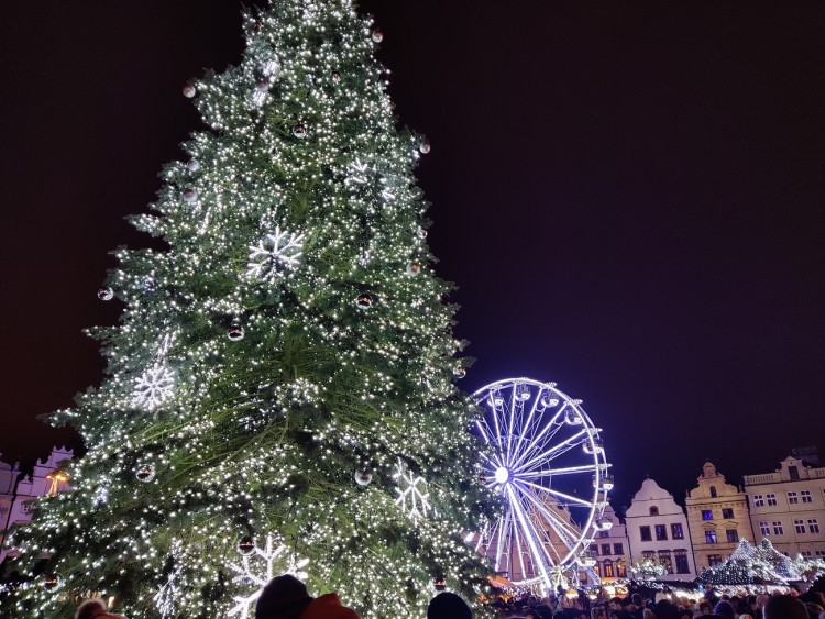 FOTOGALERIE: Vánoční strom a vánoční tramvaj 2022