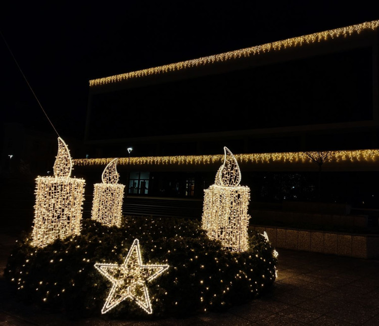 Vánoční výzdoba v Třebíči