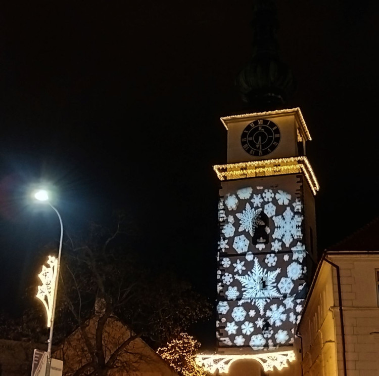 Vánoční výzdoba v Třebíči