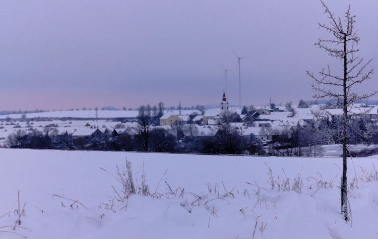 Zimní krajina u Pavlova