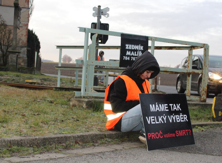 Pietní akt u jatek v Kostelci