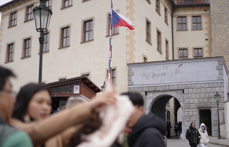 FOTOGALERIE: Na Hradě se sešly stovky lidí. Před volbami kritizovaly Zemanovo působení
