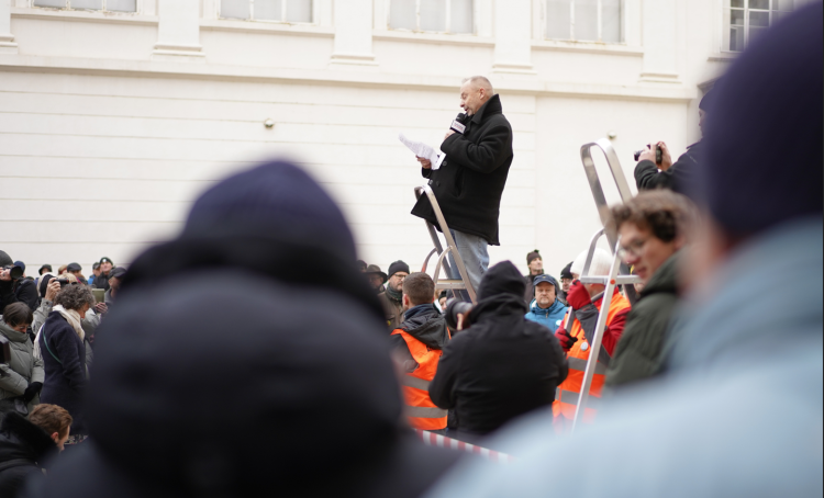 FOTOGALERIE: Na Hradě se sešly stovky lidí. Před volbami kritizovaly Zemanovo působení