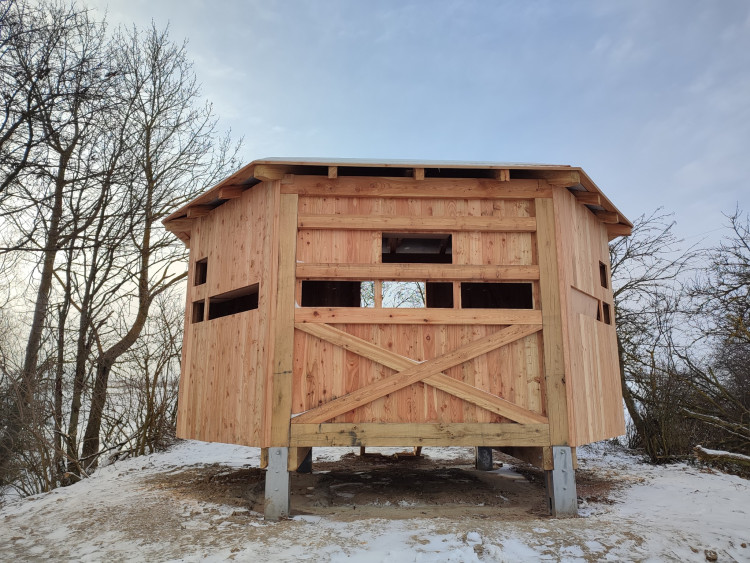 Nová ptačí pozorovatelna u Starého Příseckého rybníku