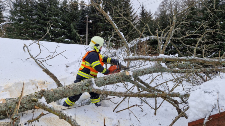 FOTOGALERIE: Silný vítr zaměstnal hasiče v kraji, od noci jsou v plném zápřahu