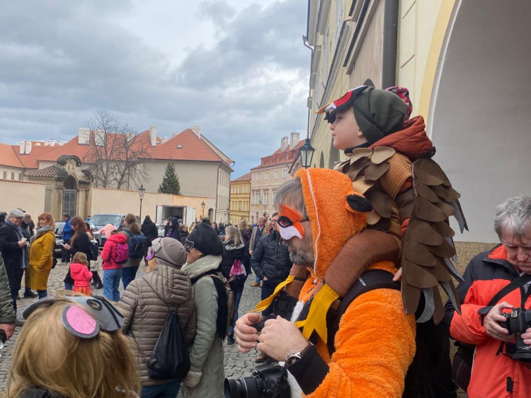 FOTOGALERIE: Masopustní průvod masek na Hradčanech