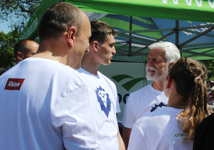 Prezident Pavel, sportovní odpoledne na Českém mlýně