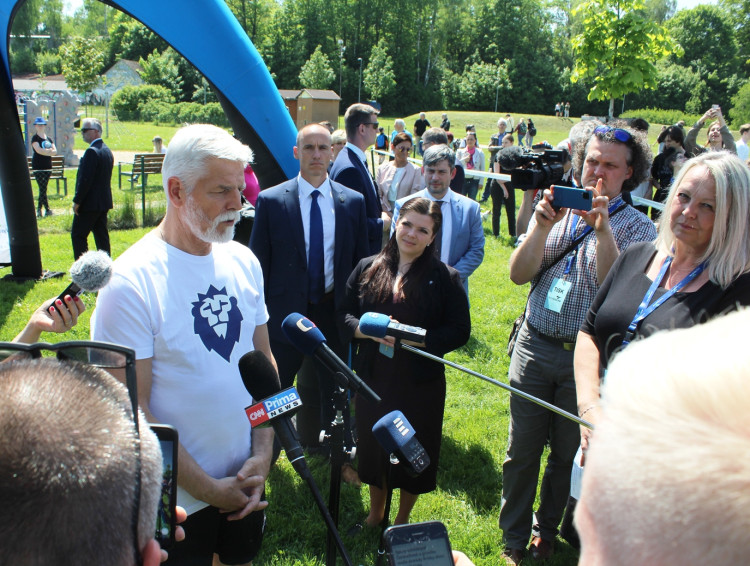 Prezident Pavel, sportovní odpoledne na Českém mlýně