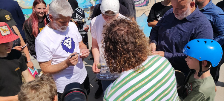 Prezident Pavel, sportovní odpoledne na Českém mlýně