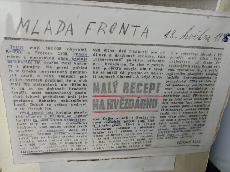 FOTOGALERIE: Hvězdárna s refraktorem postavená téměř na koleně