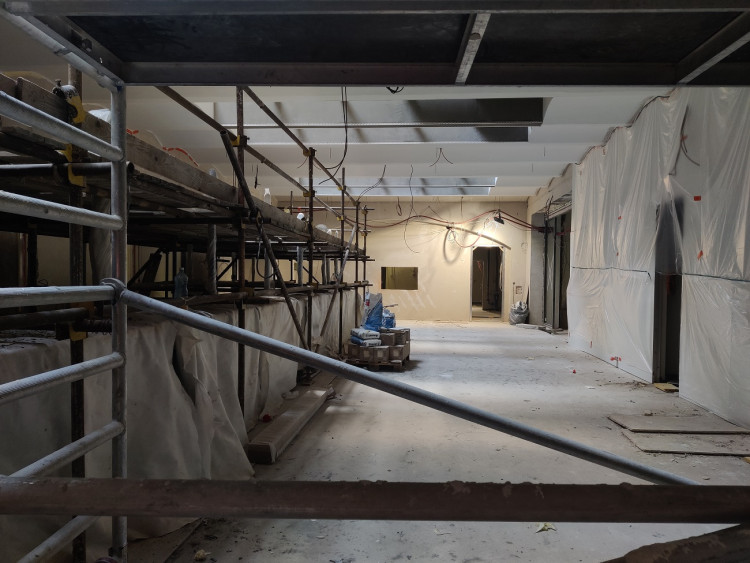 Prostory nových pokladen.