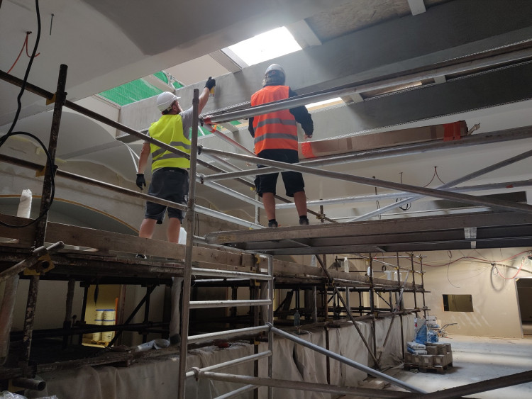 Prostory nových pokladen.