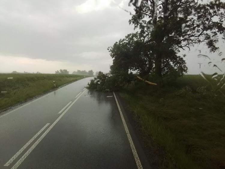 Bouřky na Vysočině, 21.června 2023