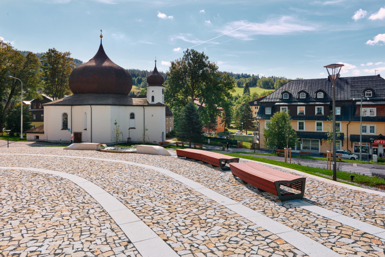 Klostermannovo náměstí v Železné Rudě