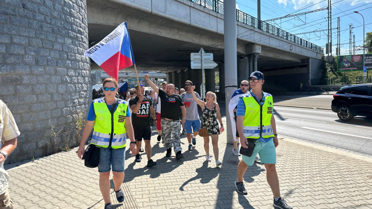 FOTOGALERIE: Protestní pochod proti Ukrajincům prošel Plzní